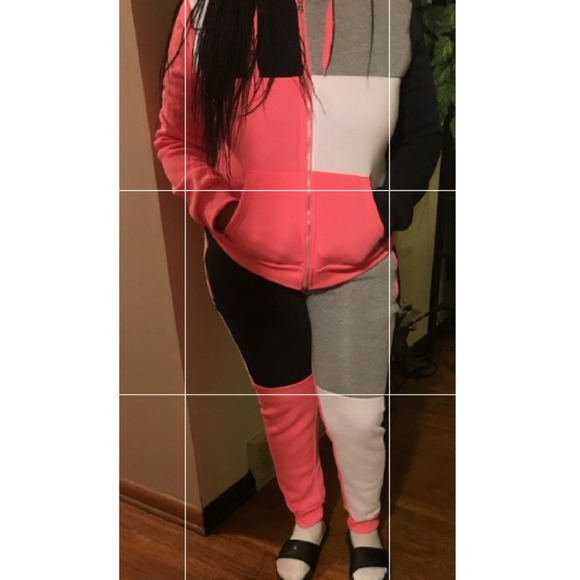 Colorblock jogger set ( PINK& NAVY) - Picture 4 of 4